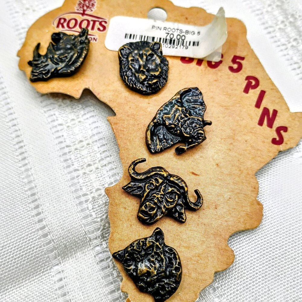 Roots heavy duty African safari pins NWT